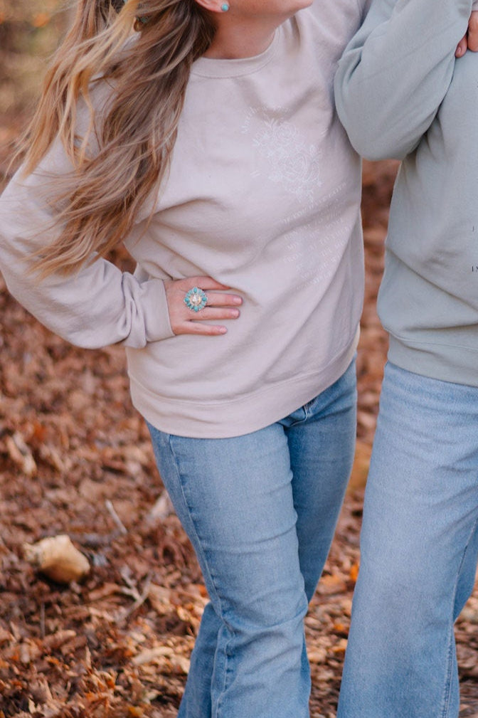 Mustard Seed Faith Crew Neck MOSS WASH COLOR