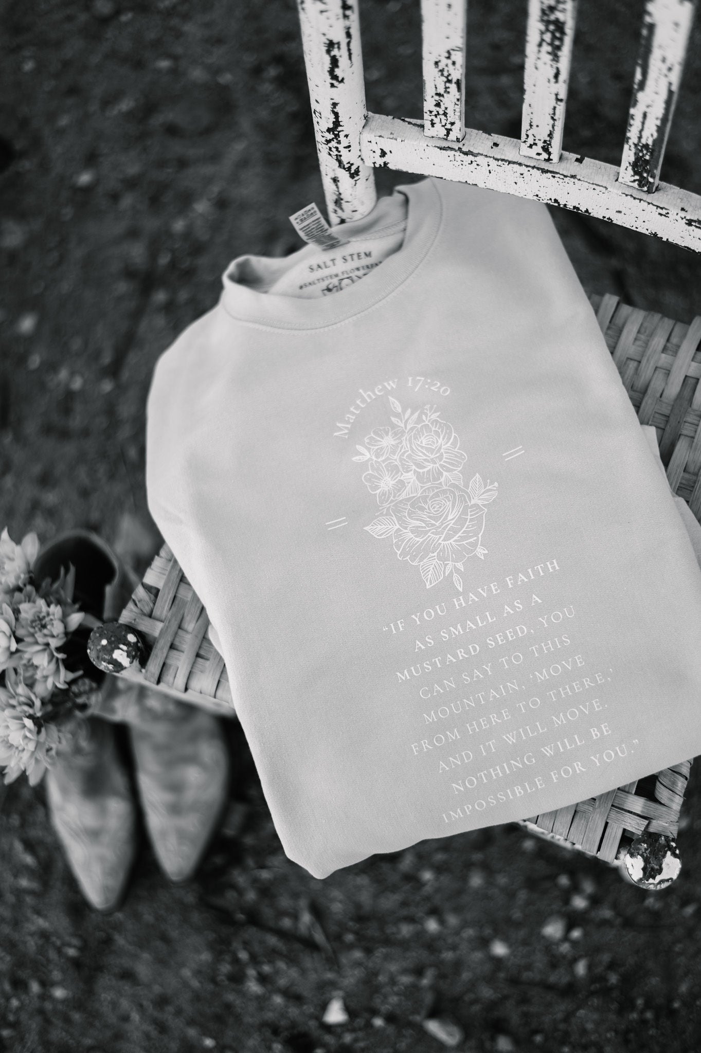 Mustard Seed Faith Crew Neck SAND WASH COLOR